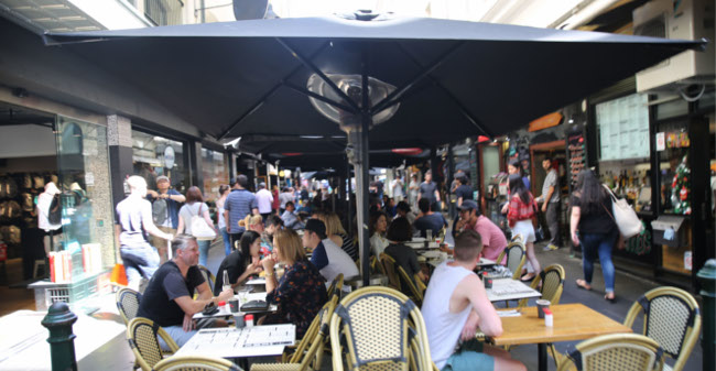 メルボ分はカフェで有名