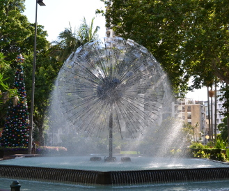 potts pointの噴水。水と光がきれい